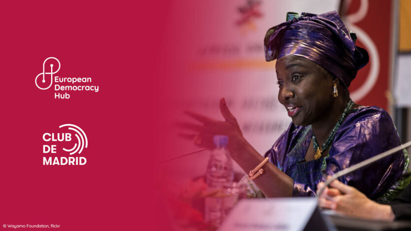 A photo of Aminata Touré with the branding of the Beyond Beijing: 30 Years of Women's Political Participation